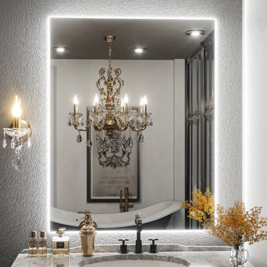 Aquadom daytona wall mount outlet led lighted mirror